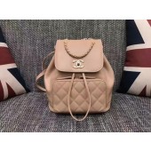 Fake Best Chanel Original Leather Backpack CHA2590 Apricot JK5959Nk59