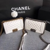 Fake Boy Chanel Flap Shoulder Bag Sheepskin Leather A67085 White JK5608RY48