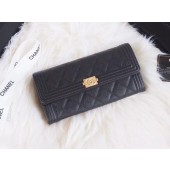 Fake BOY CHANEL Flap Wallet A80286 black gold-Tone Metal JK1387QF99