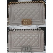 Fake Boy Chanel mini Flap Bag Original Cannage Pattern A67085 Grey JK528qZ31