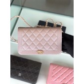 Fake BOY CHANEL Original Wallet on Chain & Gold-Tone Metal B80287 light Pink JK4650bz90