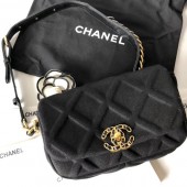 Fake Chanel 19 Bodypack AS1163 black JK4177ny77