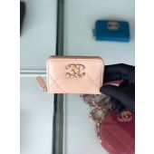 Fake Chanel 19 Zip Wallet AP0949 pink JK1217EQ38