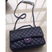 Fake Chanel 2.55 Series Double Flap Bag Original Lambskin Leather A1112 Black JK356ny77