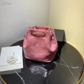 Fake CHANEL Calfskin small Backpack & gold-Tone Metal AS1614 pink JK3952tu77