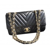 Fake Chanel Classic Flap Bag Sheepskin Leather A92516 Black JK943lF58