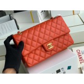 Fake chanel classic handbag Lambskin & gold Metal A01112 red JK3521eZ32