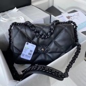 Fake CHANEL Lambskin 19 Flap Bag AS1160 AS1161 black JK3018QF99