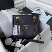 Fake Chanel leather Shoulder Bag AS2750 black JK3082ny77