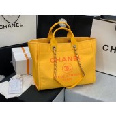 Fake Chanel Original large shopping bag 66941 yellow JK3247Iw51