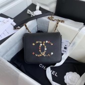 Fake Chanel Original Lather Flap Bag AS3699 black JK3916Sq37