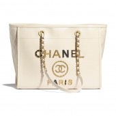 Fake Chanel shopping bag A67001 Ecru JK3826Hj78