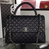 Fake Chanel Shoulder Tote Bag Original Caviar Leather A7782 Black JK343xE84