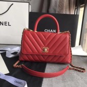 Fake Chanel Small Flap Bag with Top Handle A92990 red JK5079qZ31