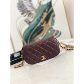 Fake Chanel Small Flap Shoulder Bag Original leather AP2358 Wine JK3053RY48