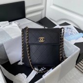 Fake Chanel small hobo bag AS2543 AS2542 black JK3254qZ31