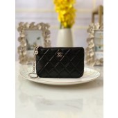 Fake Chanel zipped wallet Goatskin AP31504-5 Black JK1160eZ32