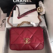 Fake Cheap Chanel 19 flap bag AS1160 Red JK4477Kt89