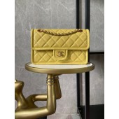 Fake Cheap Chanel flap bag Grained Calfskin AS2357 yellow JK3382Kt89