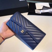 Fashion Chanel Classic Flap Wallet A80758 Blue JK1398wc24