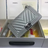 Fashion Chanel Leboy Original caviar leather Shoulder Bag V67086 silver silver chain JK5182Of26