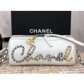 First-class Quality Chanel Original Sheepskin Leather Bowling Bag AS1779 white JK4031fm32