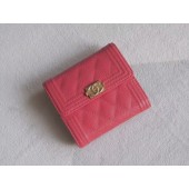 First-class Quality Chanel Tri-Fold Wallet Calfskin Leather A48980 Pink JK1434Sf41