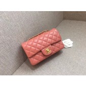 High Imitation Chanel Classic MINI Flap Bag original Sheepskin Leather A1116 pink gold chain JK5174bg96