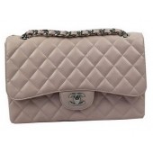 High Quality Chanel Classic Flap Bag Pink Cannage Pattern CF1113 Silver JK968BH97