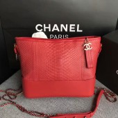 High Quality Replica Chanel Gabrielle Shoulder Bag Original Python Leather A93842 Red JK5416aR54