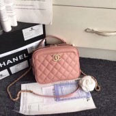 Hot Chanel Flap Bag vanity case Calfskin & Gold-Tone Metal A57905 pink JK4908Nm85