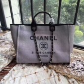 Hot Replica Chanel Deauville Tote Bag Original Canvas Leather A68047-12 JK5646wR89