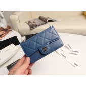 Imitation AAA Chanel classic card holder AP0374 blue JK1259RP55