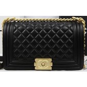 Imitation Boy Chanel Flap Bags Original Sheepskin Leather A67025 Black JK806KV93