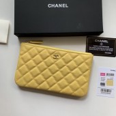 Imitation CHANEL 19 Caviar Original Leather Carry on bag AP1060 yellow JK3236ye39