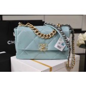 Imitation Chanel 19 flap bag AS1161 light blue JK3765Ug88