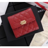 Imitation Chanel Calfskin Leather & Gold-Tone Metal A80734 red JK1253Dl40