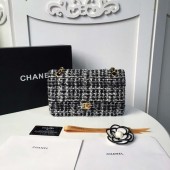 Imitation Chanel classic handbag Tweed Braid & Gold-Tone Metal A01112-6 JK4838sJ18