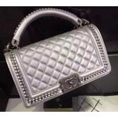 Imitation Chanel Classic Top Flap Bag Original Leather A90095 Silver JK105Fo38