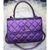 Imitation Chanel Classic Top Flap Bag Sheepskin Leather A92236 Violet JK302VO34