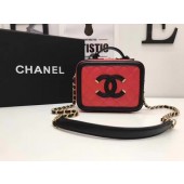 Imitation Chanel Cosmetic Bag Original Cannage Pattern A93341 Red&Black JK5944SU58