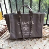 Imitation Chanel Deauville Tote Bag Original Canvas Leather A68047-11 JK5647Nj42