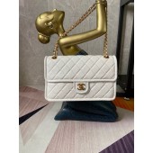 Imitation Chanel flap bag Grained Calfskin AS2358 white JK3378sJ18