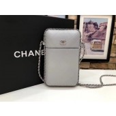 Imitation Chanel Flap Original Mobile phone bag 55699 grey JK5095Xr29