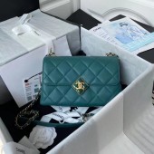 Imitation Chanel Flap Shoulder Bag Original leather AS2634 green JK3070uq94