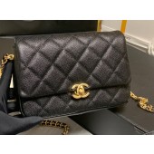 Imitation Chanel Grained Calfskin Shoulder Bag AS3103 BLACK JK2647zn33