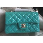 Imitation Chanel mini Classic Flap Bag Original Patent A1116 Green JK174Tm92