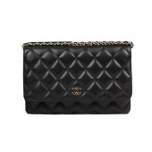 Imitation Chanel mini Flap Bag CHA33814 Black Original Sheepskin Leather Gold JK1039Ug88