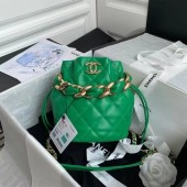 Imitation chanel mini Lambskin tote AS2390 green JK3422Za30