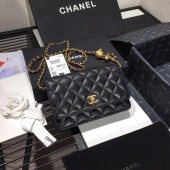 Imitation Chanel Original Small classic Sheepskin flap bag AS33814 black JK4107zn33